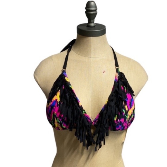 Deb Other - DEB  NWT FRINGED STRING BIKINI TOP ONLY SIZE MEDIUM